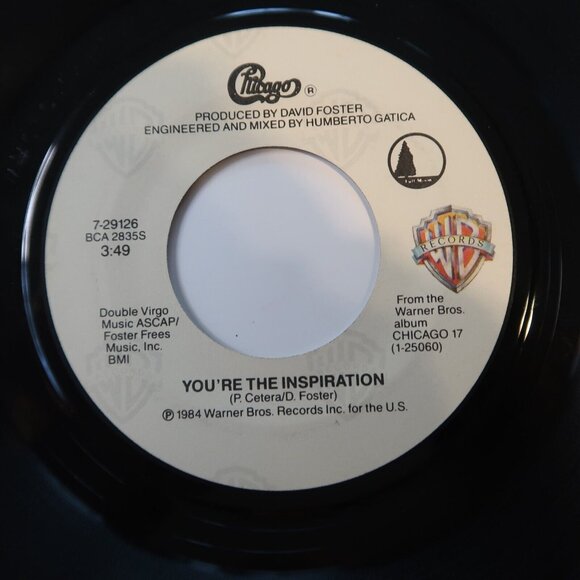 Chicago You're The Inspiration & Once In A Lifetime 45 RPM 7" Vinyl Record 1984 - Picture 4 of 4